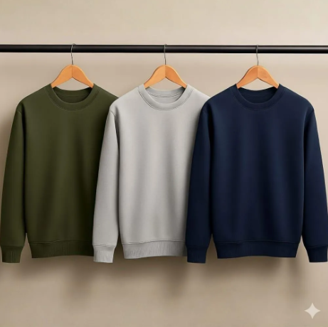 Bundle of 3 Decent Plain Sweatshirts for Men